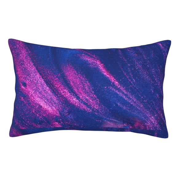 Rateoe Neon Gradient Blue Pattern Decorative Pillow Case,Throw Pillow Covers,Plush Pillow Cover,Soft Pillow Case,Velvet Pillow Case-16"x24"