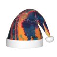 thumbnail image 1 of Rateoe Neon Rabbit In Archway Santa Hat Confortable Christmas Hat for Christmas Party Favors Fit for Kids, 1 of 6