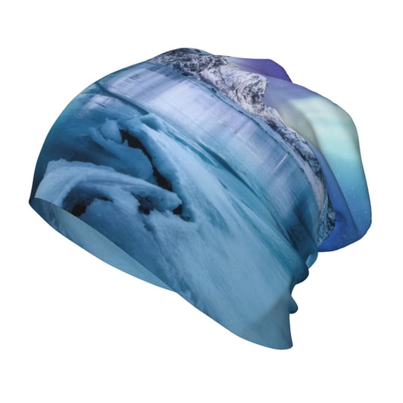 Rateoe Night At Lake Aurora 1 Kids Beanie Warm Knit Beanie Hats Boys Girls Winter Hat Soft Slouchy Hats for Kids