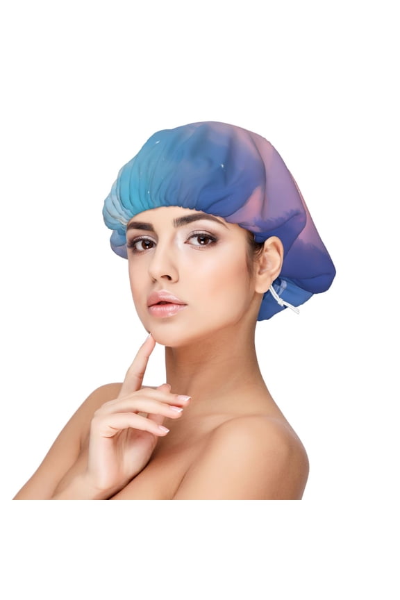 Night Sky Elk Pattern Silk Satin Hair Bonnet for Sleeping, Adjustable Sleep Cap Turban for Women , Curly Straight Hair Long Large Braid