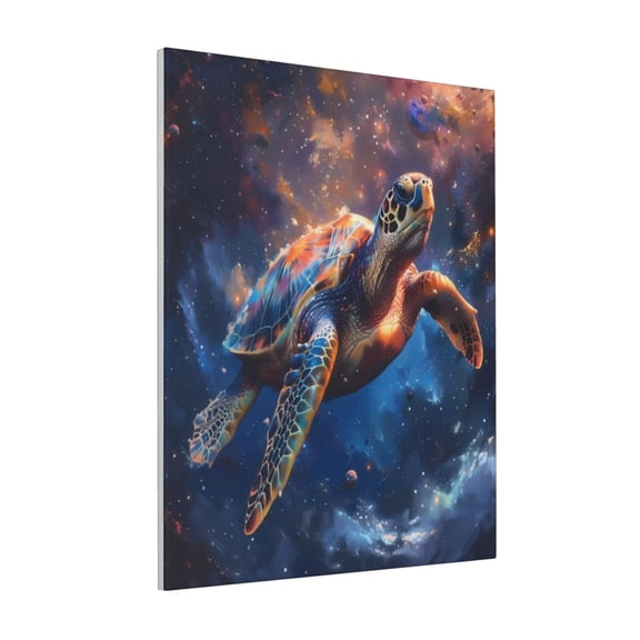Rateoe Night Sky Turtle Pattern Decorative Picture – Unique Modern Wall Art, Ready-to-Hang Canvas Print for Home (Vertical)