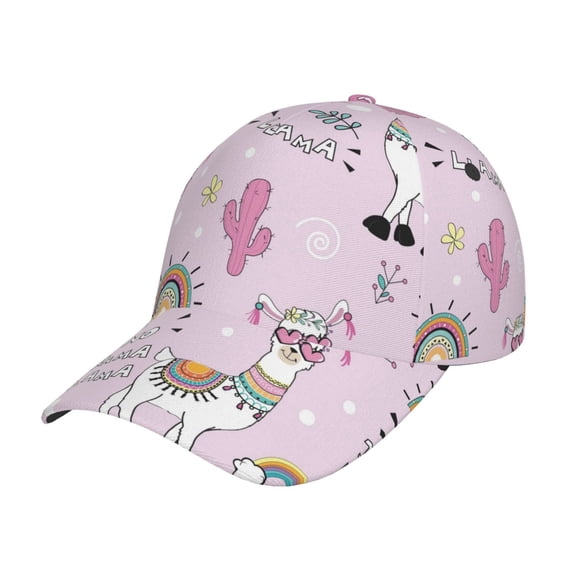 Rateoe No Drama Llama Pattern Baseball Cap Outdoor Cap Mountain Dad Hat - Unstructured Soft Cotton Cap-Adjustable UV Protection Cap