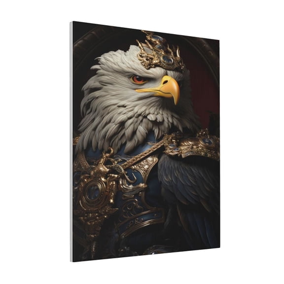 Rateoe Noble Style Bald Eagle Pattern Decorative Picture – Unique Modern Wall Art, Ready-to-Hang Canvas Print for Home (Vertical)