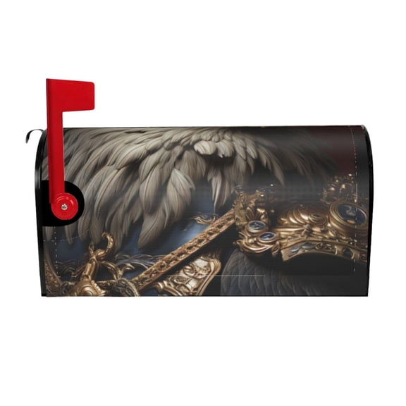 Rateoe Noble Style Bald Eagle Printed Mailbox Covers - Easy to Install Fall, Winter, Spring, Summer Mailbox Cover - Weather and UV-Resistant Mailbox Decor - Mailbox Magnetic Covers-