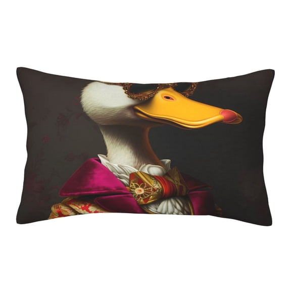 Rateoe Noble Style Duck Pattern Pillow Covers with Invisible Zipper(Pillows are not Included) Standard Pillowcases-16"x24"