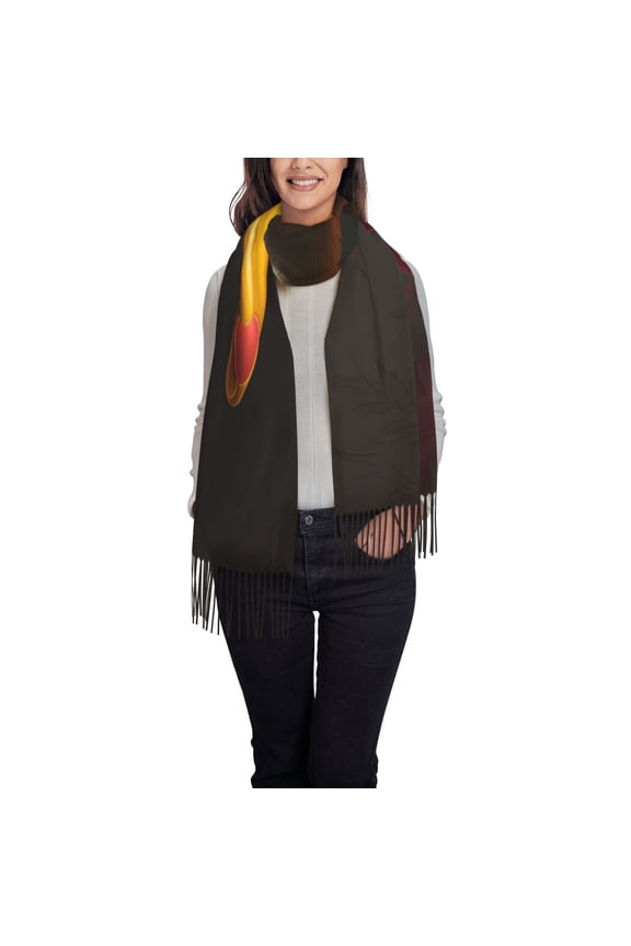 Noble Style Duck Women's Traditional Scarf Wrap Tassel Shawl Fringes Neck Head Shawl Retro Scarf
