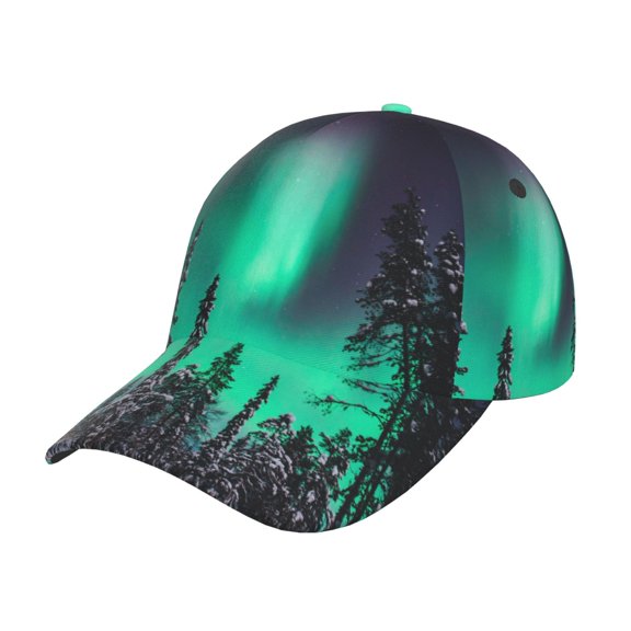 Rateoe Northern Lights 2 Pattern Men’s Baseball Cap – Adjustable Curved Brim Hat, Soft Cotton Sports Cap for Outdoor, Casual, and Everyday Wear, Comfortable & Breathable