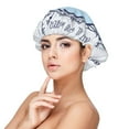 thumbnail image 1 of Rateoe Not All Who Wander Are Lost2 Pattern Silk Satin Hair Bonnet for Sleeping, Adjustable Sleep Cap Turban for Women , Curly Straight Hair Long Large Braid, 1 of 6