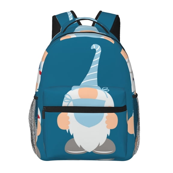 Rateoe Nurse Doctor Gnomes Pattern Casual Backpack for School, Work, Travel – Adjustable Straps, Multiple Compartments – Ergonomic Design, Fits Laptops and Tablets