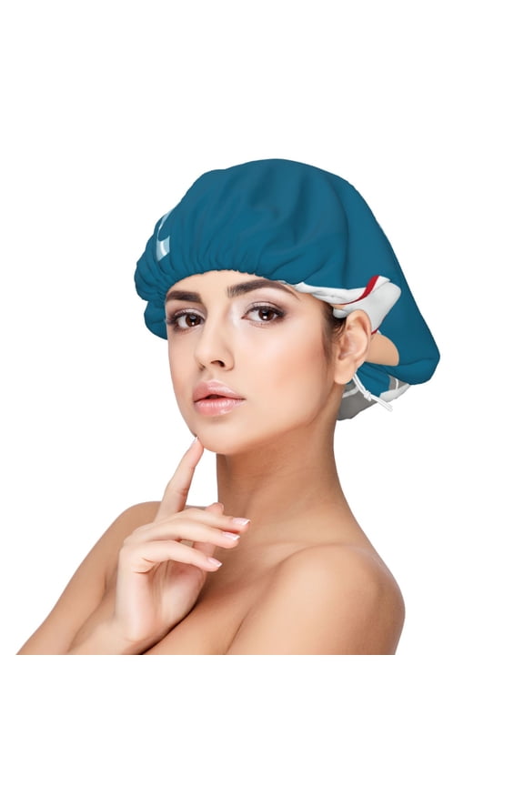 Nurse Doctor Gnomes Pattern Silk Satin Hair Bonnet for Sleeping, Adjustable Sleep Cap Turban for Women , Curly Straight Hair Long Large Braid