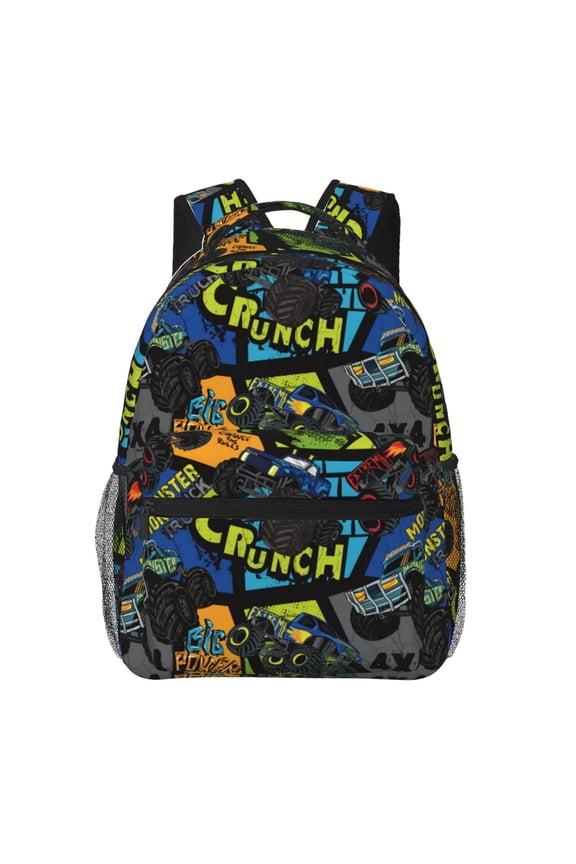 Off-Road Vehicle Pattern Casual Backpack for School, Work, Travel  Adjustable Straps, Multiple Compartments  Ergonomic Design, Fits Laptops and Tablets