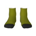 thumbnail image 1 of Rateoe Olive Pattern Quarter Crew Socks,Toe Seamed Ankle Socks,Cotton Cushioned Breathable Athletic Crew Sports Socks, 1 of 7