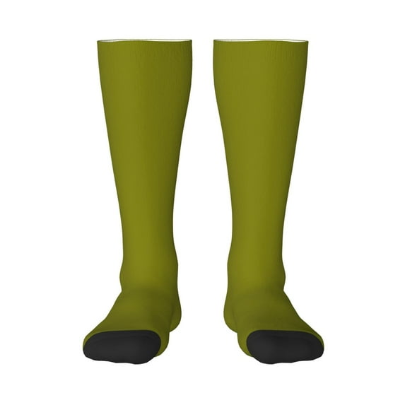 Rateoe Olive Pattern Women’s Knee High Crew Socks,Trouser Socks Comfortable, Breathable, Moisture-Wicking and Soft