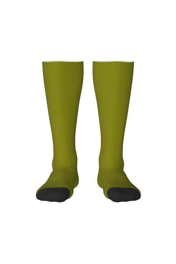 Olive Pattern Women’s Knee High Crew Socks,Trouser Socks Comfortable, Breathable, Moisture-Wicking and Soft
