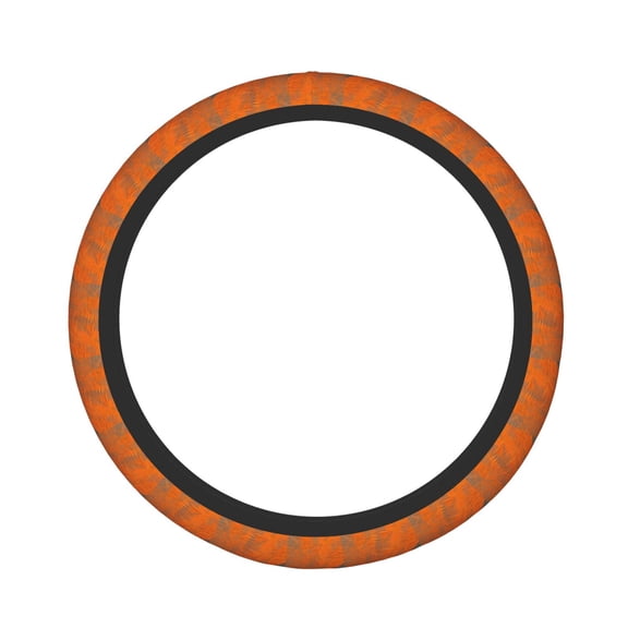 Rateoe Orange Net Fishing Boat Pattern Elastic Stretch Steering Wheel Cover, Universal 15 inch, Microfiber Breathable , Anti-Slip, Odorless, Easy Carry