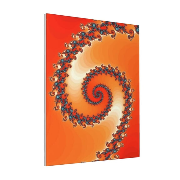 Rateoe Orange Rotating Pattern Decorative Picture – Unique Modern Wall Art, Ready-to-Hang Canvas Print for Home (Vertical)