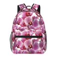 thumbnail image 1 of Rateoe Orchids Flowers Pattern Casual Backpack for School, Work, Travel – Adjustable Straps, Multiple Compartments – Ergonomic Design, Fits Laptops and Tablets, 1 of 5