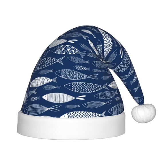 Rateoe Ornamental Fish Santa Hat Confortable Christmas Hat for Christmas Party Favors Fit for Kids