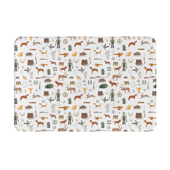 Rateoe Outdoor Living Pattern Flannel Door Mat Indoor Outdoor Entrance, Waterproof All-Weather Doormat,Fade Resistant, Low Profile Entryway Mat 16x24in