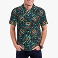 thumbnail image 1 of Rateoe Owl Doodle Pattern Men's Short Sleeve Polo Shirts, Golf Polo Shirts Short Sleeve Performance Moisture Wicking Dry-XX-Large, 1 of 6