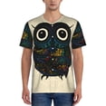 thumbnail image 1 of Rateoe Owl with Mandala Pattern Men’s Baseball Short Sleeve Polo Shirt, Midweight Men's Shirt Golf Shirt Polo Shirts Quick Dry Short-3X-Large, 1 of 7