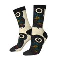 thumbnail image 1 of Rateoe Owl with Mandala for Women Casual Calf Socks - Cute Crew Socks - Thin Soft Above Ankle Socks Size 5-11, 1 of 6