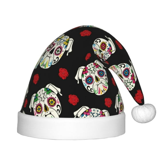 Rateoe PUG Santa Hat Confortable Christmas Hat for Christmas Party Favors Fit for Kids
