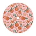 thumbnail image 1 of Rateoe Painting Peach Pattern Christmas Tree Skirt with Ties , Christmas Tree Decorations, Farmhouse Christmas Decor Xmas Holiday Decorations-30", 1 of 6