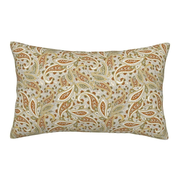 Rateoe Paisley Floral 1 Pattern Pillow Covers with Invisible Zipper(Pillows are not Included) Standard Pillowcases-14"x20"