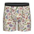 thumbnail image 1 of Rateoe Paisley Flowers Print Men’s Underwear Boxer Briefs Soft Comfortable Underwear Boxer Briefs, Long Leg Briefs,Anti-chafing Boxer Briefs, 1 of 7