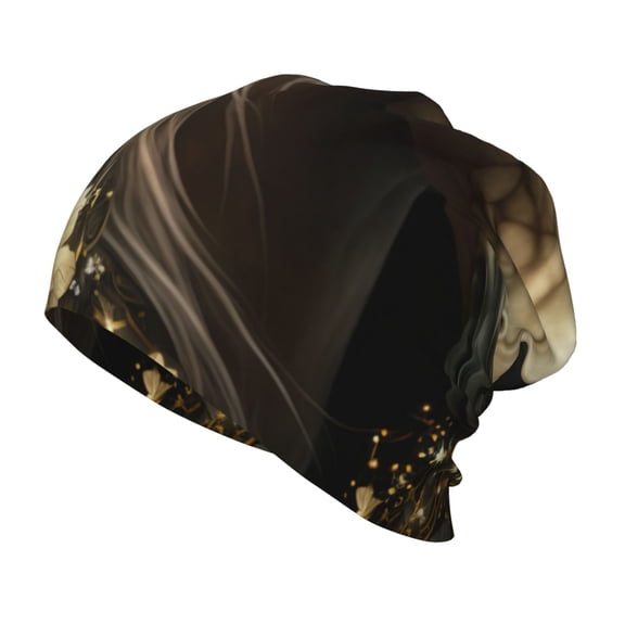 Rateoe Palatial Gold Pattern Horse Kids Beanie Warm Knit Beanie Hats Boys Girls Winter Hat Soft Slouchy Hats for Kids