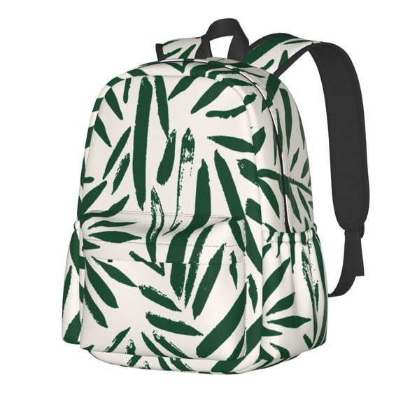 Rateoe Palm Branch With Leaves Pattern Student Backpack,Backpack for School,Lightweight Bag,Travel Backpack,Outdoor Backpack,Large Capacity Backpack