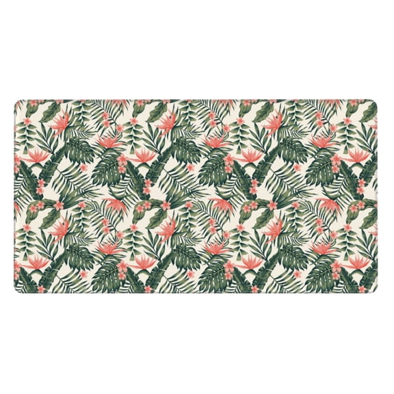 Rateoe Palm Trees and Tropical Print Mouse Pad - Extended Large Gaming Mousepad,Non-Slip Stitched Edge,16x29.5 Inch