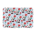 thumbnail image 1 of Rateoe Panda And Rose Pattern Flannel Door Mat Indoor Outdoor Entrance, Waterproof All-Weather Doormat,Fade Resistant, Low Profile Entryway Mat 16x24in, 1 of 7