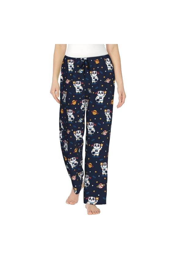 Panda Astronaut Pattern Women’s Ultra-Soft Comfy Pajama Lounge Pants Sleepwear,Comfortable Lounge Wear,lightweight Pajamas, Casual Home Wear-Medium