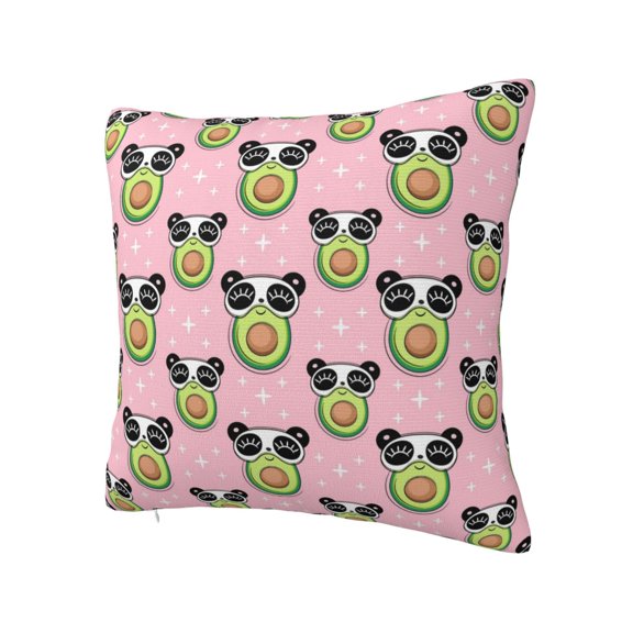 Rateoe Panda Avocado Pattern Throw Pillow Cover Premium Pillow Stuffer Sham Square for Decorative Cushion Bed Couch Sofa(Pillow insert not included)