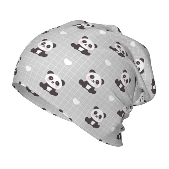 Rateoe Panda Bear Kids Beanie Warm Knit Beanie Hats Boys Girls Winter Hat Soft Slouchy Hats for Kids