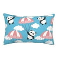 thumbnail image 1 of Rateoe Panda Flying in the Sky Pattern Pillow Covers with Invisible Zipper(Pillows are not Included) Standard Pillowcases-14"x20", 1 of 6