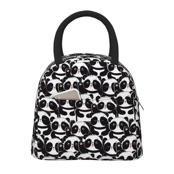 Rateoe Panda Pattern Lunch Bag Women, Lunch Box, Lunch Bag, Small Leakproof Lunch Tote Large Capacity Reusable Insulated Cooler Lunch Container