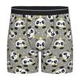 thumbnail image 1 of Rateoe Panda With Crown And Stars Print Men’s Underwear Boxer Briefs Soft Comfortable Underwear Boxer Briefs, Long Leg Briefs,Anti-chafing Boxer Briefs, 1 of 7
