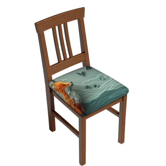 Rateoe Paper Fox Crow Fantasy Pattern Square Couch Cushion Covers, Sofa Furniture Protector Slipcover with Bottom Tie rope, Soft Non-Slip Non-Wrinkle Non-Sticky-Two Pieces