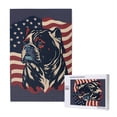thumbnail image 1 of Rateoe Patriotic Bulldog Art Pattern Wooden Picture Puzzle ,1000 Piece Jigsaw Puzzle ,Family Fun Puzzle, Home Décor Puzzle, Gift Puzzle(Vertical style), 1 of 9