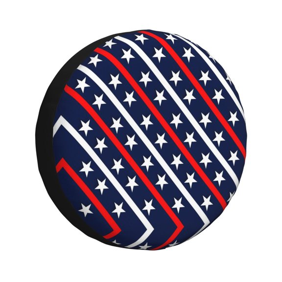 Rateoe Patriotic Star Pattern Tire Cover Wheel Protectors Weatherproof Wheel Covers Universal Fit for Trailer Rv SUV Truck Camper Travel Trailers Accessories-17 inch
