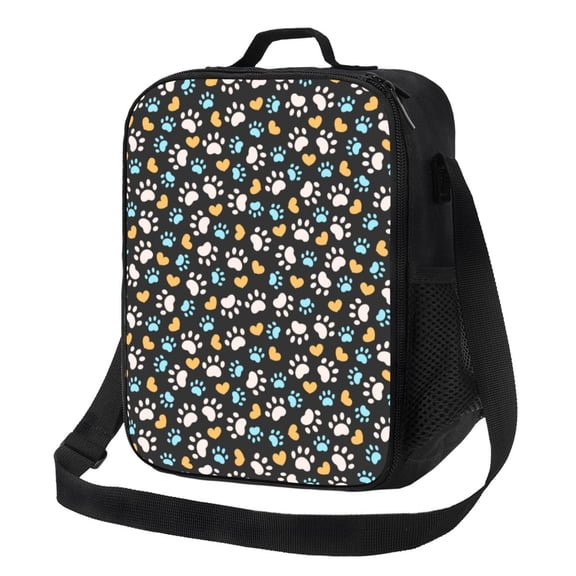 Rateoe Paw Animal Lunch Bag Reusable Lunch Box with Shoulder Straps for Men Women Insulated Portable Lunchbox for adults Suitable for School Work Picnic
