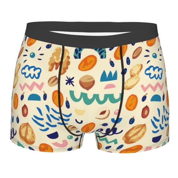 Rateoe Peanuts 8 Mens Boxer Briefs Poly Spandex Performance Boxer Briefs Underwear Hem Boxer Briefs - X-Large