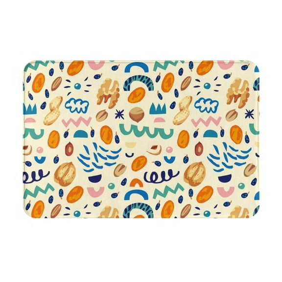 Rateoe Peanuts 8 Pattern Flannel Door Mat Indoor Outdoor Entrance, Waterproof All-Weather Doormat,Fade Resistant, Low Profile Entryway Mat 16x24in