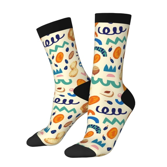Rateoe Peanuts 8 for Women Casual Calf Socks - Cute Crew Socks - Thin Soft Above Ankle Socks Size 5-11