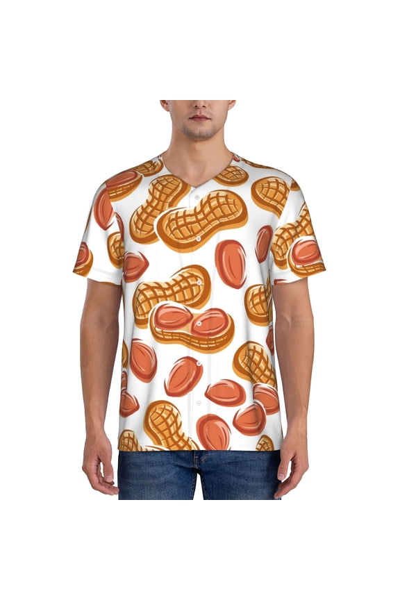 Peanuts4 Pattern Men’s Baseball Short Sleeve Polo Shirt, Midweight Men's Shirt Golf Shirt Polo Shirts Quick Dry Short-Large