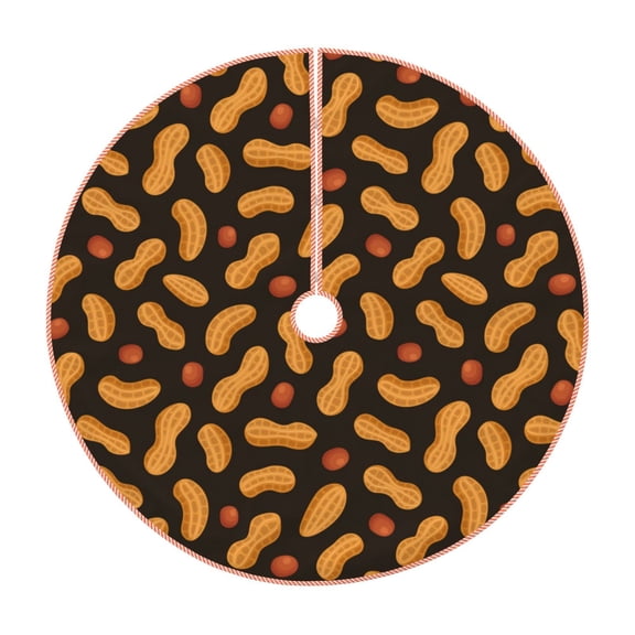Rateoe Peanuts5 Pattern Christmas Tree Skirt with Ties , Christmas Tree Decorations, Farmhouse Christmas Decor Xmas Holiday Decorations-30"