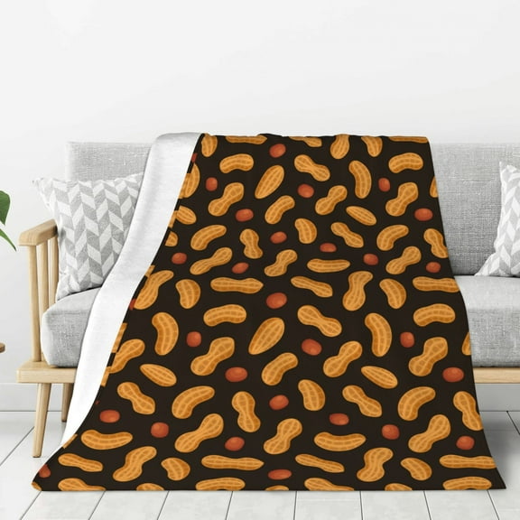 Rateoe Peanuts5 Pattern Flannel Throw Blanket, Ultra-soft Blanket for Bed, Couch, Car, Hypoallergenic Anti-pilling blanket-40"x30"(Vertical)